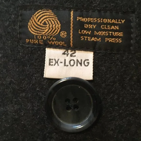 Vintage London Fog 100% Wool Overcoat Extra Long 42 - Picture 11 of 15